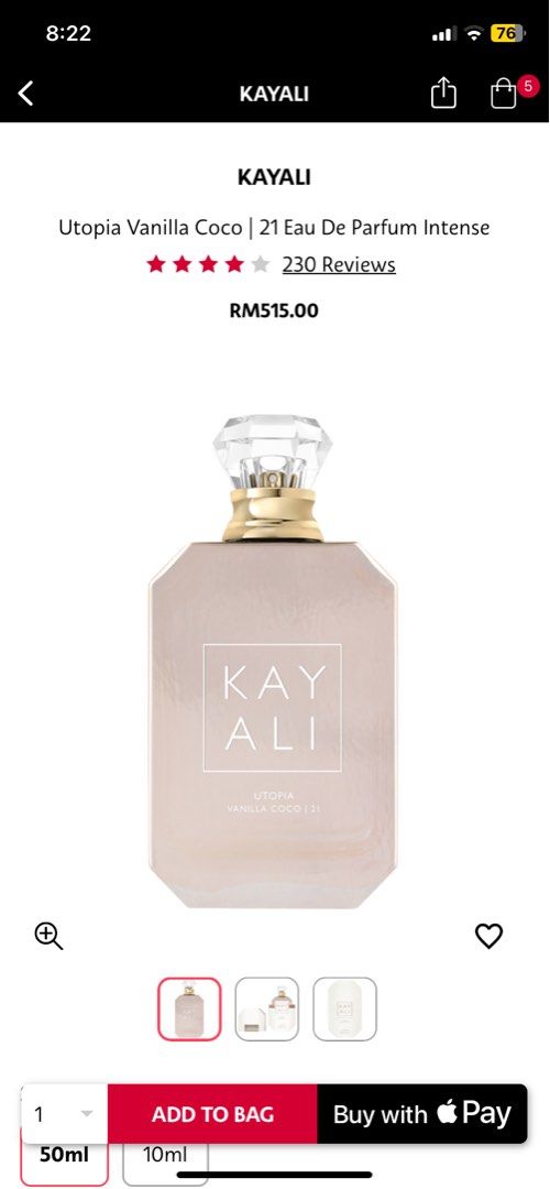 Kayali Utopia Vanilla Coco 21, Beauty & Personal Care, Fragrance &  Deodorants on Carousell