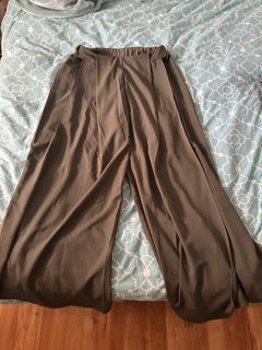 Khaki flare pants