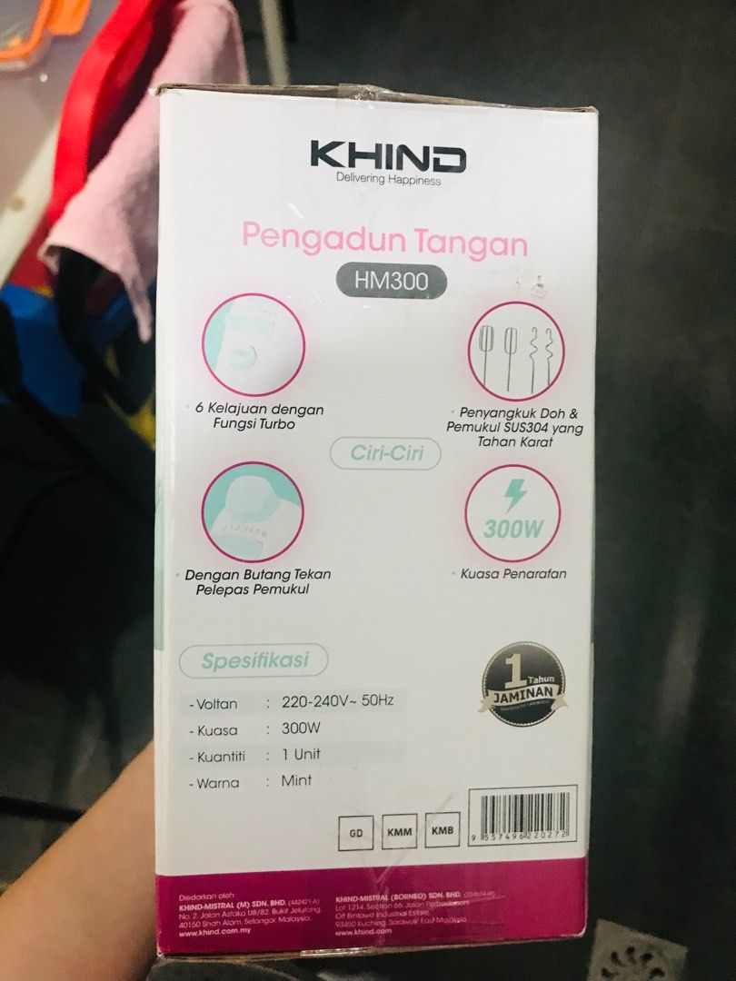 Khind Midori Hand Mixer (New), TV & Home Appliances, Kitchen Appliances