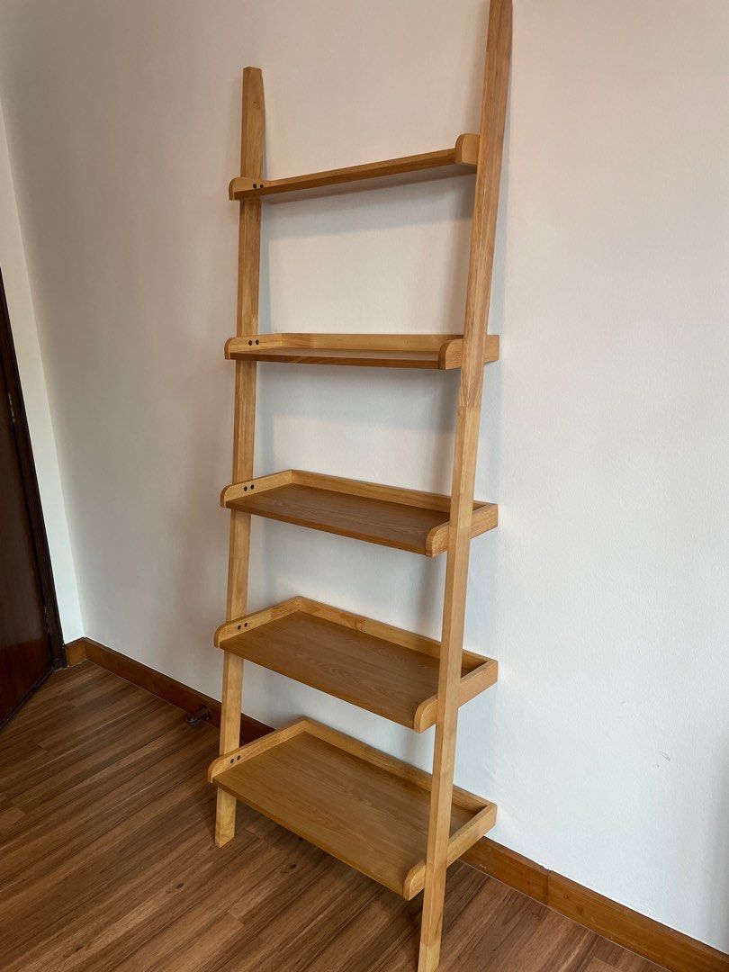 Leaning Wall Book Shelf, Furniture & Home Living, Furniture, Shelves