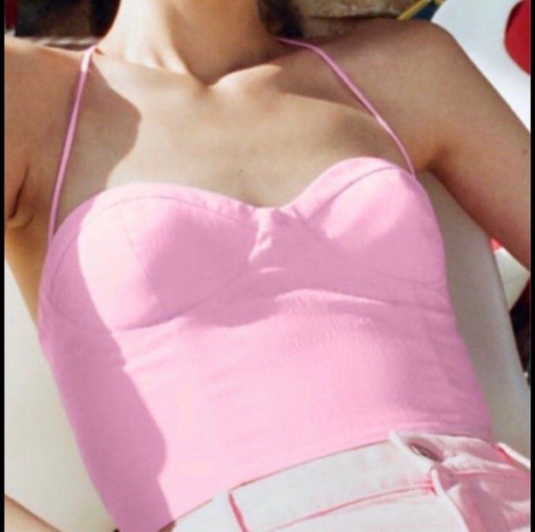 BNWT Zara corset floral top, Women's Fashion, Tops, Sleeveless on