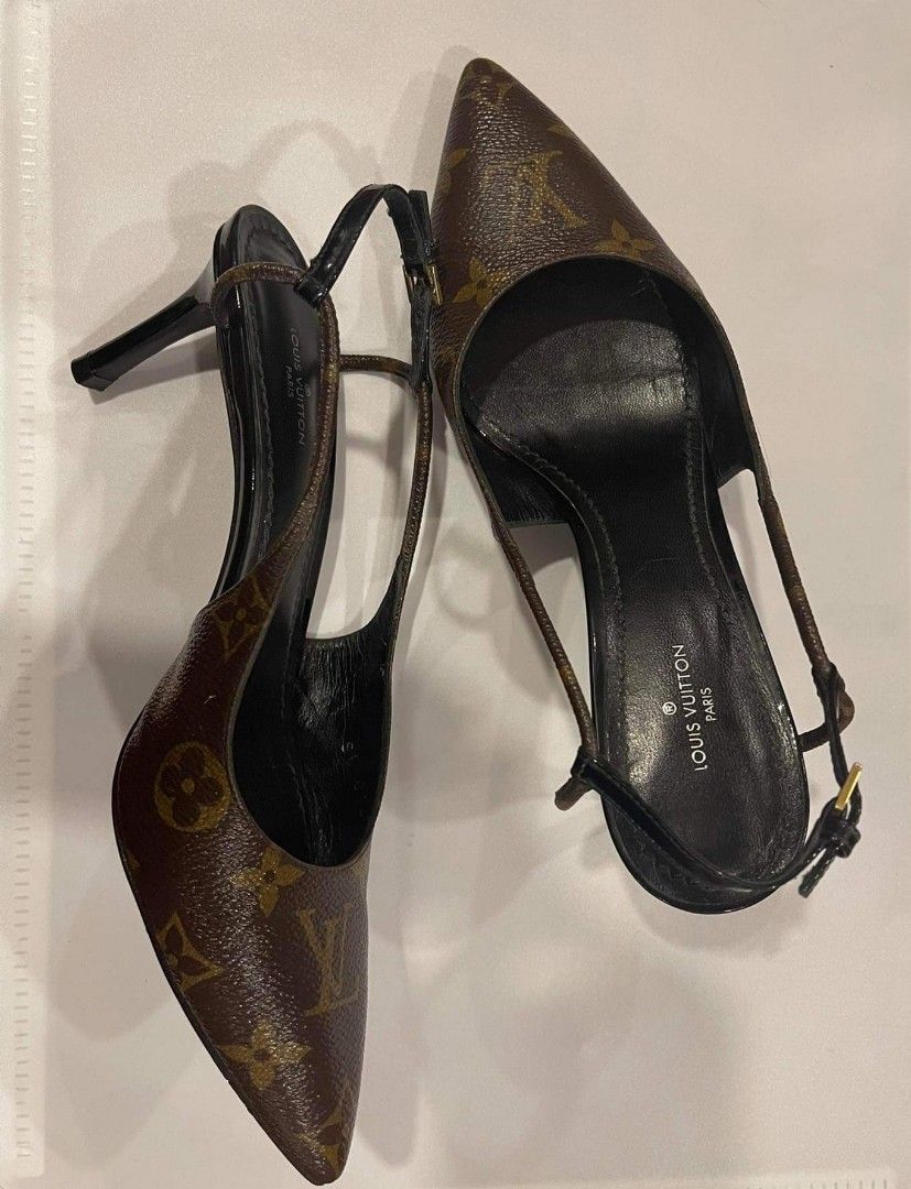 Louis Vuitton Shoes | Louis Vuitton Cherie Pump Black 39 | Color: Black/Brown | Size: 8.5 | Nnikkirae's Closet