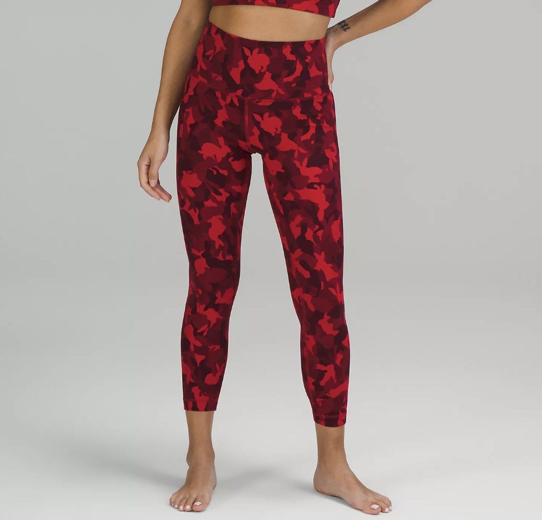 BNWT Lululemon align leggings in red merlot, Women's Fashion, Activewear on  Carousell