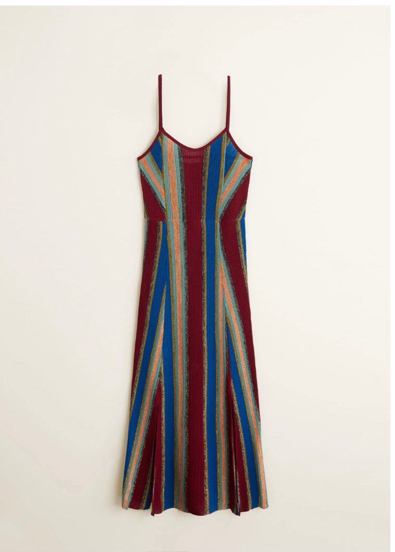 MANGO Metallic Stripe Dress Women s Fashion Dresses Sets Dresses on Carousell