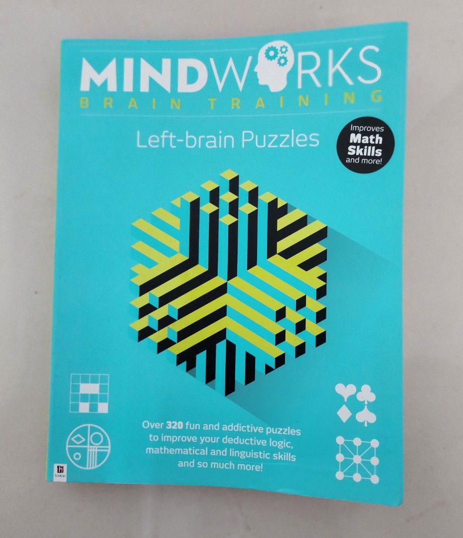 Mindworks Leftbrain Puzzles Book, Hobbies & Toys, Books & Magazines