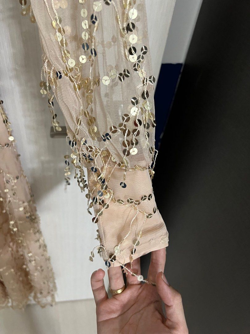 Miss Selfridge gold sequin dress