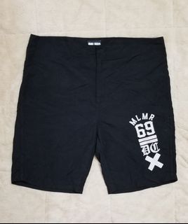 MLMR (My Life MY Rules) Black Board/Beach Shorts for Men (Preloved)