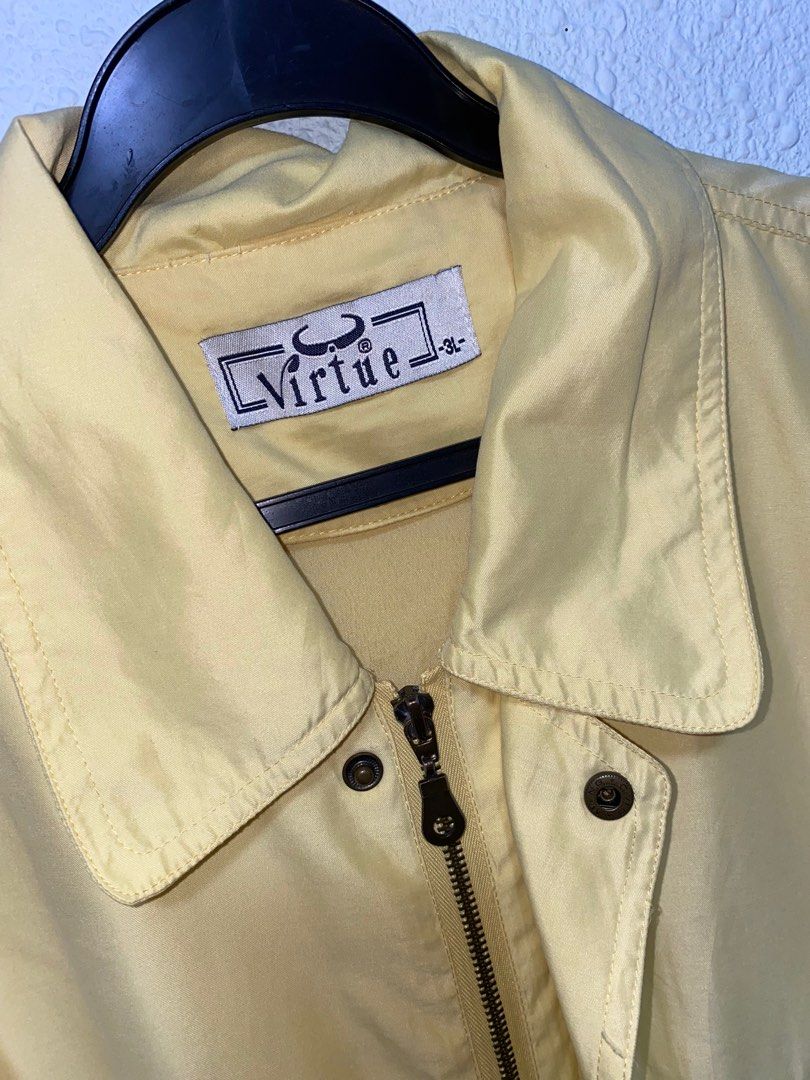 Oversized Vintage Yellow Jacket in Yellow, Men's Fashion, Coats