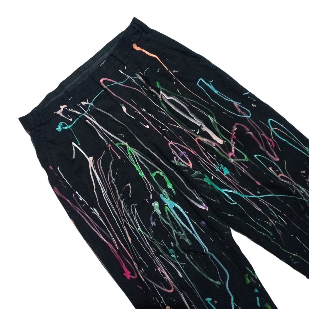 Paint Splatter Pants, Men's Fashion, Bottoms, Chinos on Carousell
