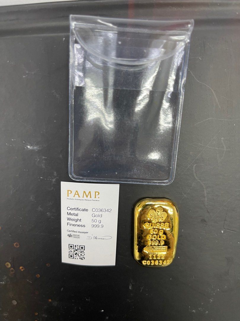 PAMP SUISSE 50g 999 9 Casting Gold Bar Men #39 s Fashion Watches