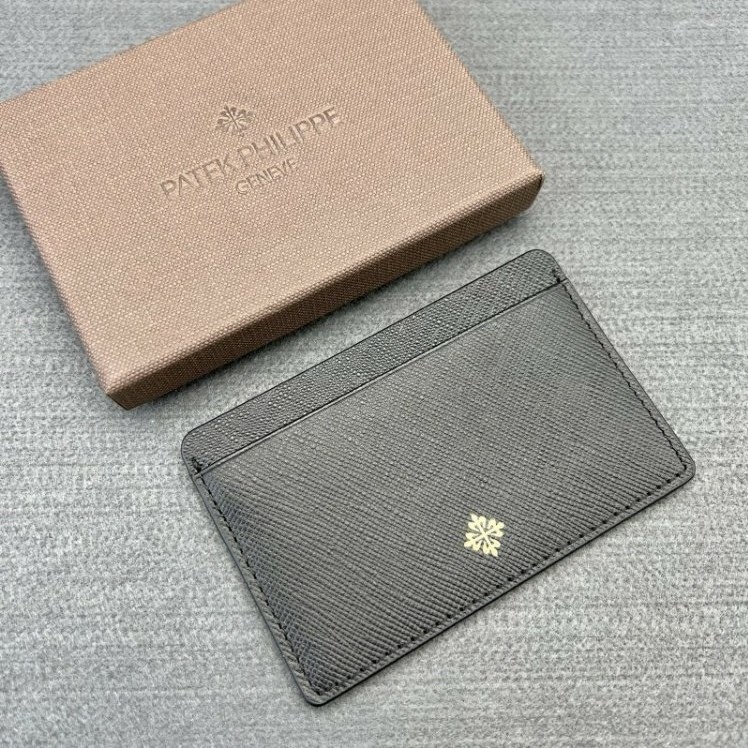 PATEK PHILIPPE, LEATHER CARD HOLDER, LAPEL PIN, WALLET AND