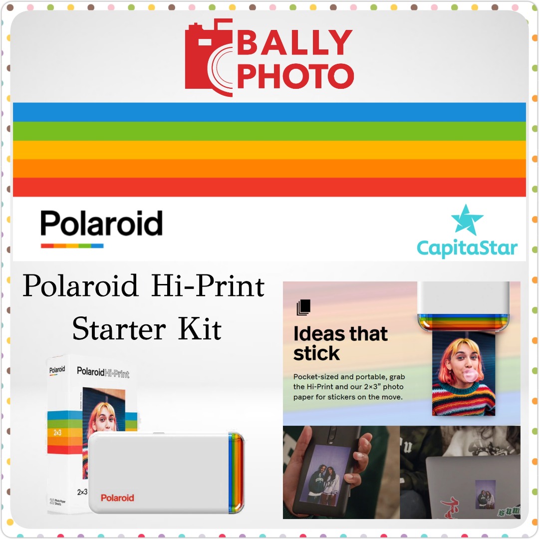 Polaroid Hi-Print 2x3 Pocket Photo Smart Printer Starter Kit, Photography,  Cameras on Carousell