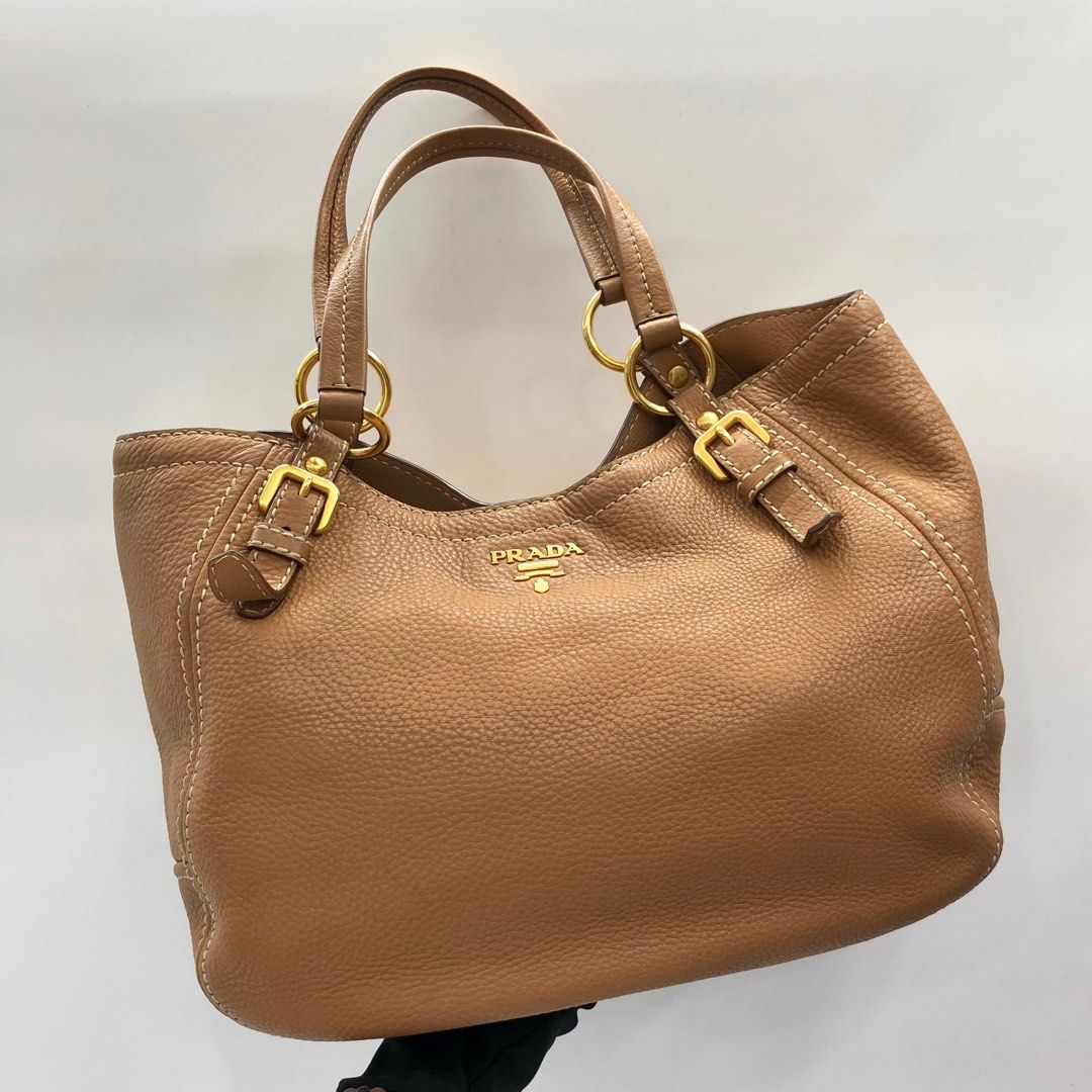 DISCOUNTED] PRADA BROWN LEATHER SHOULDER TOTE BAG 237002826 :, Luxury, Bags  & Wallets on Carousell