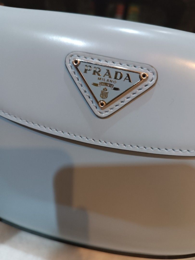 PRADA Classic Prada Cleo brushed leather mini bag with flap 1BH188 in 2023