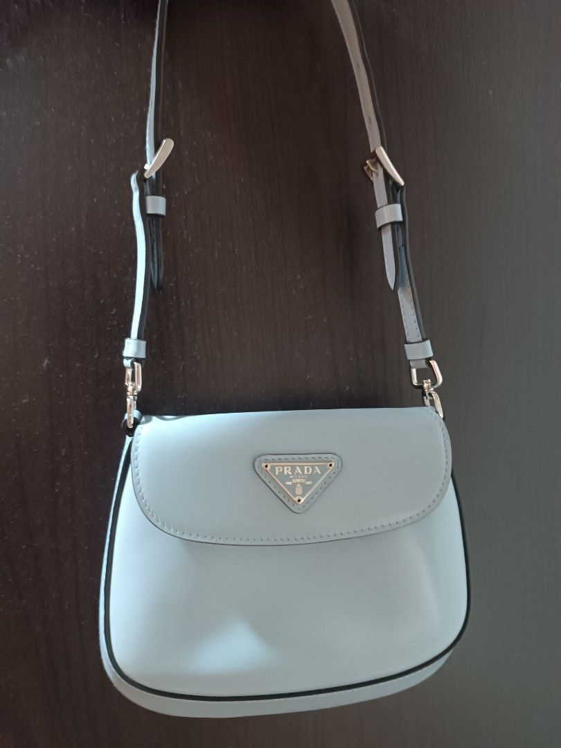 PRADA Classic Prada Cleo brushed leather mini bag with flap 1BH188 in 2023