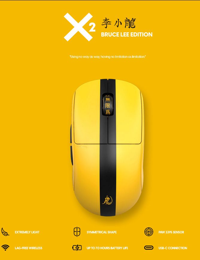 PULSAR X2 Mini & X2 2.4GHz Wireless 26000 DPI Gaming Mouse (Founder  Edition,Bruce Lee Edition,RandomfrankP,Boardzy)