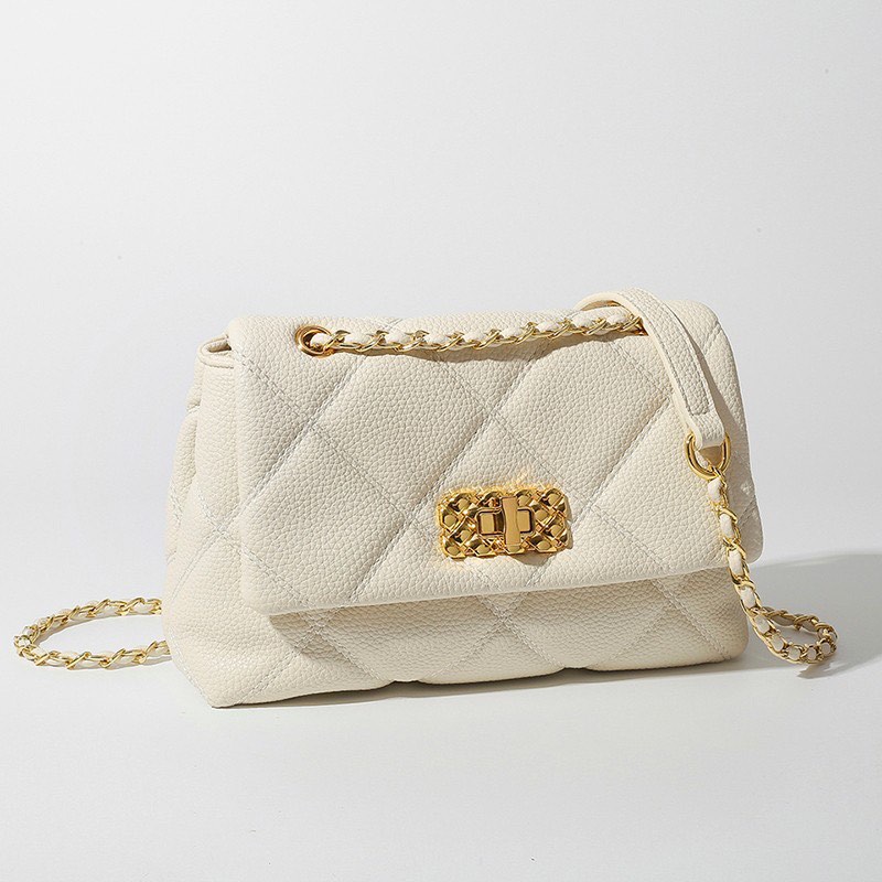 Quilted cream color bag, Women's Fashion, Bags & Wallets, Shoulder Bags ...