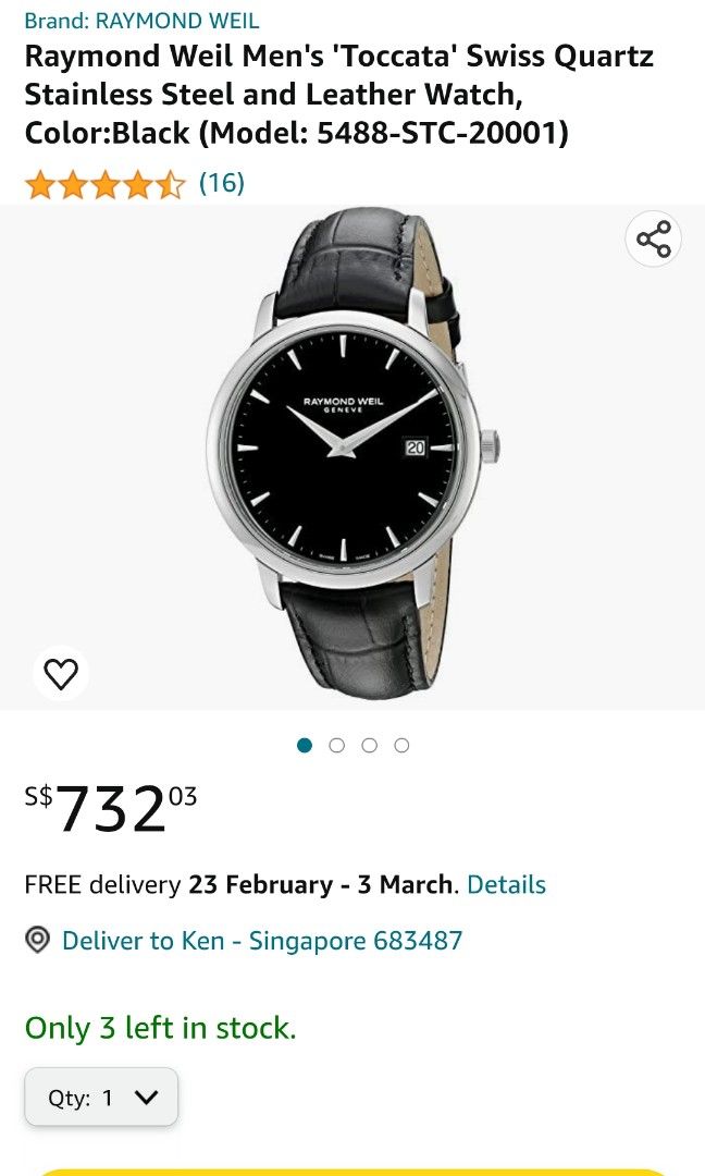Raymond weil toccata price best sale