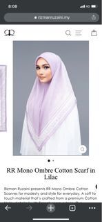 Rizman Ruzain RR mono ombre scarf in lilac