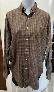 RL Ralph Lauren Checkered Polo Long Sleeves