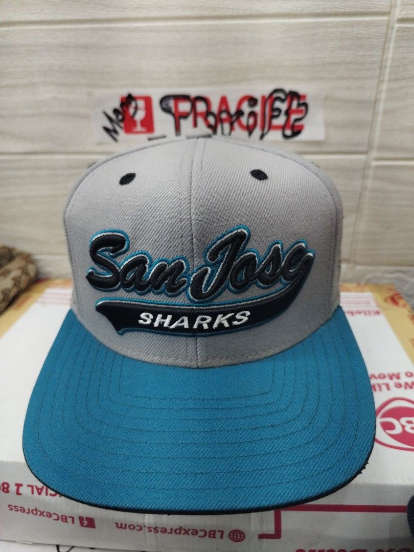 Vintage San Jose Sharks NHL Sports Specialties Center Ice SnapBack Cap Hat  