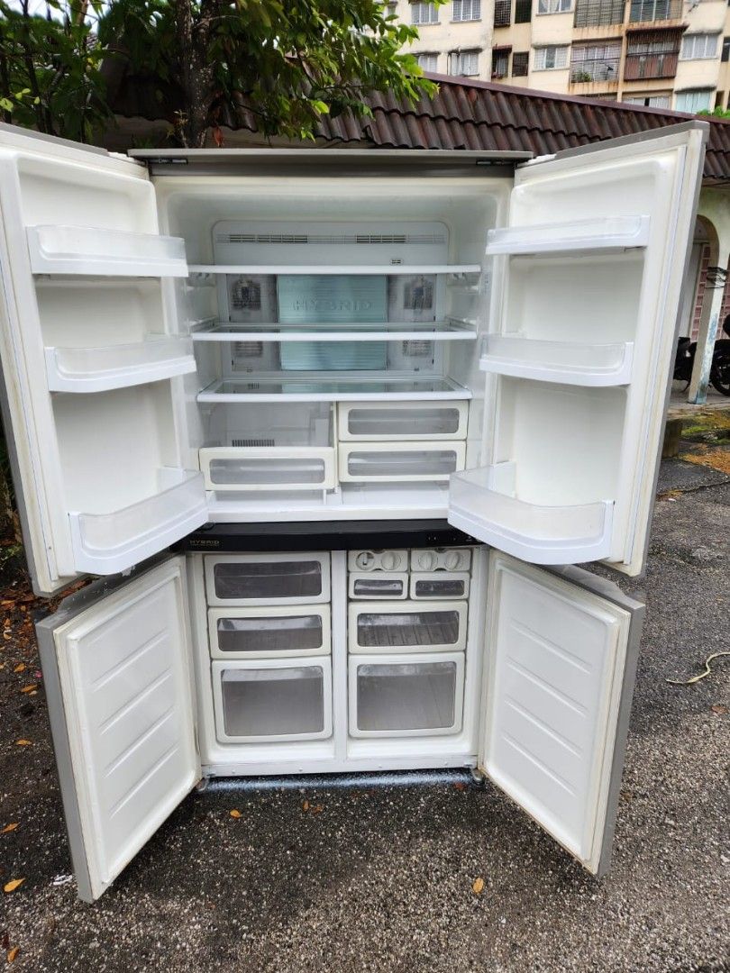 SHARP side by side 4 door refrigerator fridge 556 liter, TV & Home Appliances, Kitchen