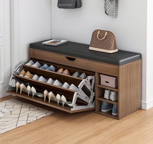 Simple shoe bench entry door shoe stool shoe cabinet household