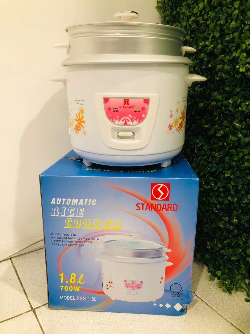 Standard 1.8L Automatic Rice Cooker With Steamer SSG-1.8L, TV & Home ...