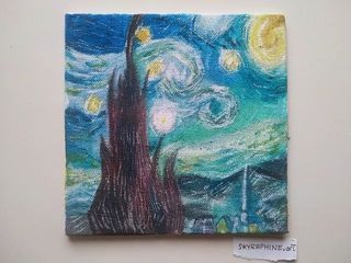 STARRY NIGHT inspired paint on Canvas Vincent van Gogh