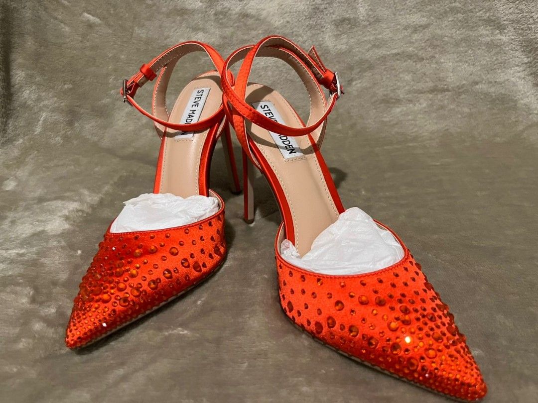 Steve Madden Revert Orange Heels Women s Fashion Footwear Heels