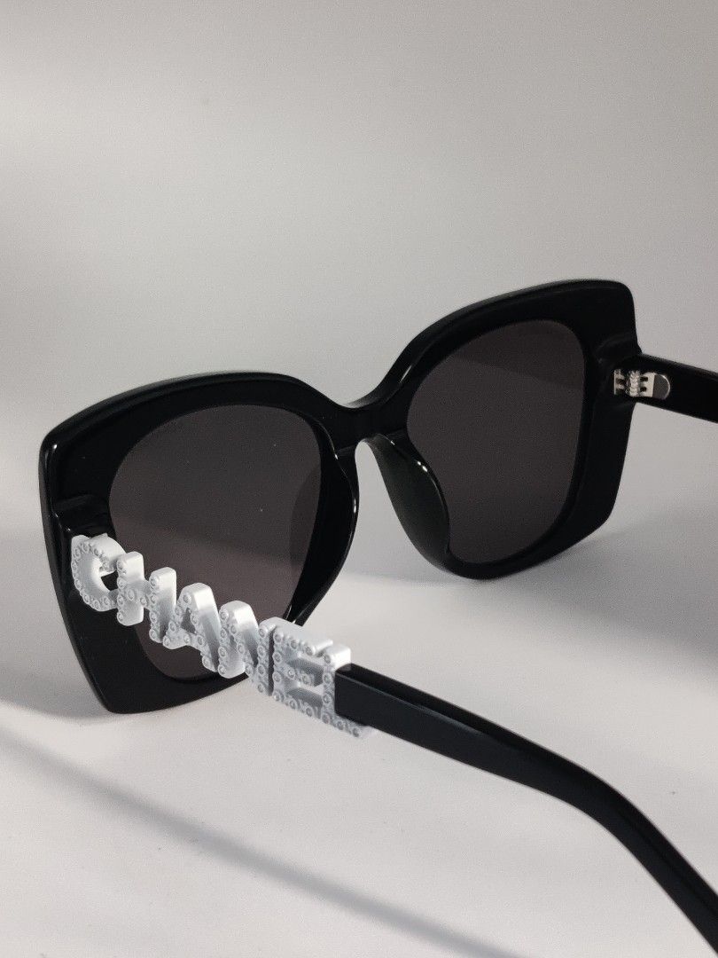 Sunglasses chanel white crystal logo, Women's Fashion