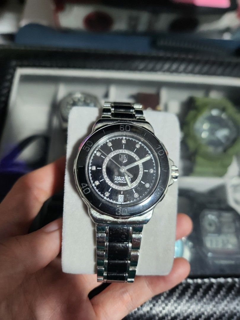Tag heuer ladies black ceramic diamonds clearance