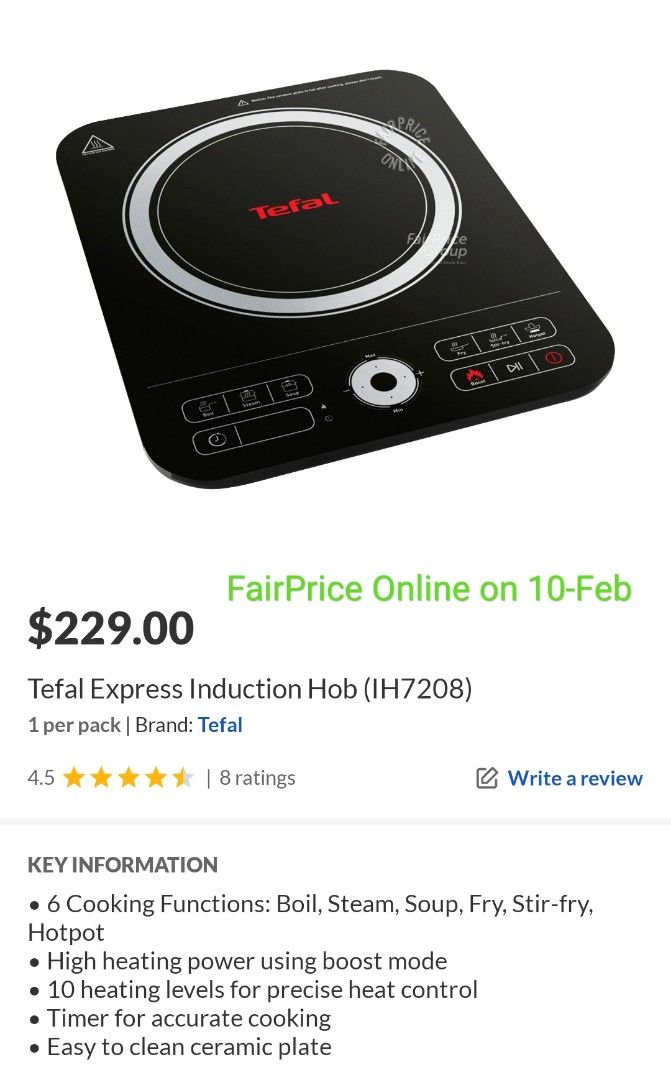 Tefal express shop portable induction cooktop