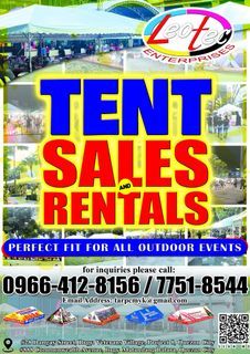 Tent sales and rentals with air cooler