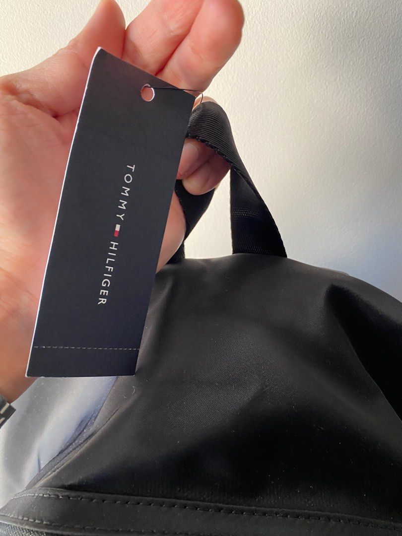 Tommy Hilfiger Black Nylon Backpack on Carousell