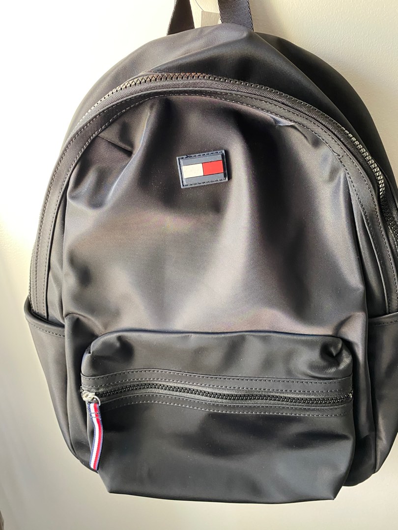 Tommy Hilfiger Black Nylon Backpack on Carousell