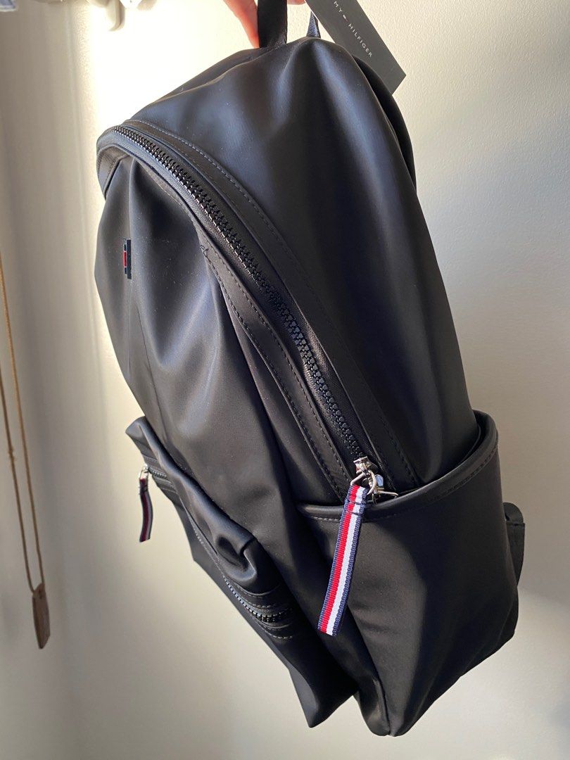 Tommy Hilfiger Black Nylon Backpack on Carousell