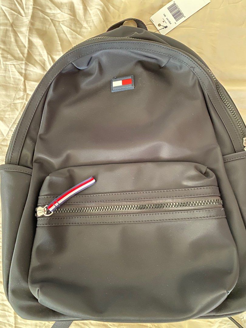 Tommy Hilfiger Black Nylon Backpack on Carousell