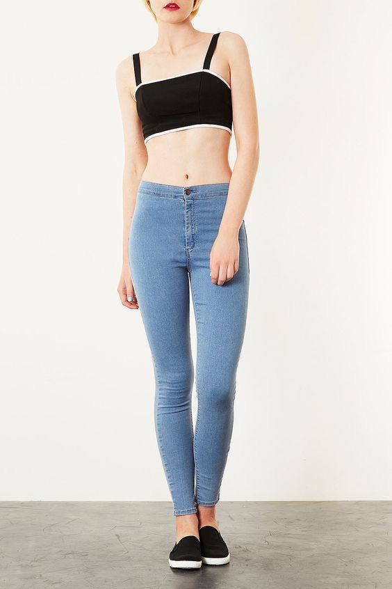 Topshop blue new arrivals joni jeans