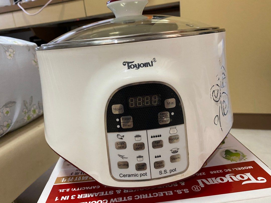 Toyomi S.S Electric Stew Cooker&Soup Cooker&Steamer 3 in 1, TV & Home