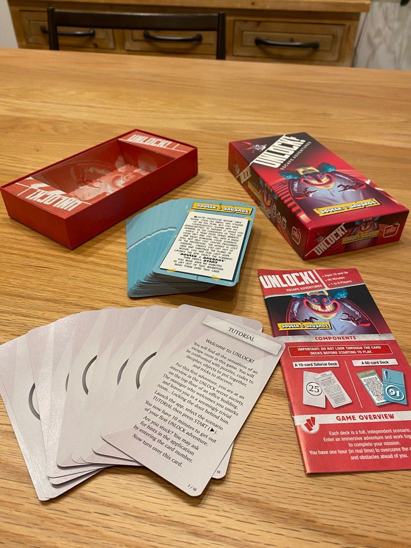 Unlock board game Squeek & Sausage, 興趣及遊戲, 玩具 & 遊戲類 Carousell
