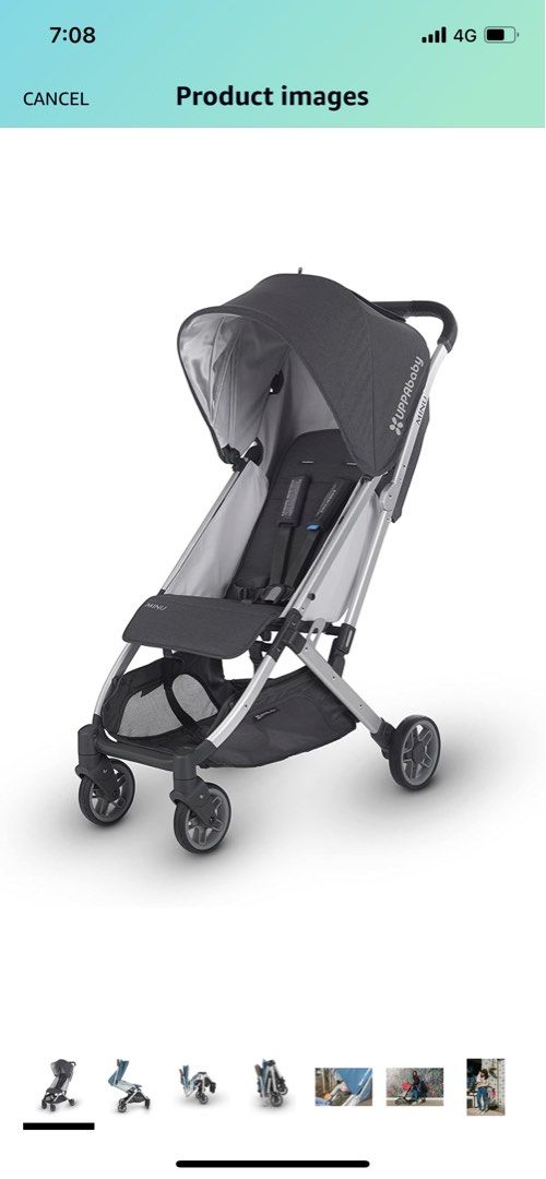 Uppababy Minu Stroller Jordan Charcoal Melange Silver Black