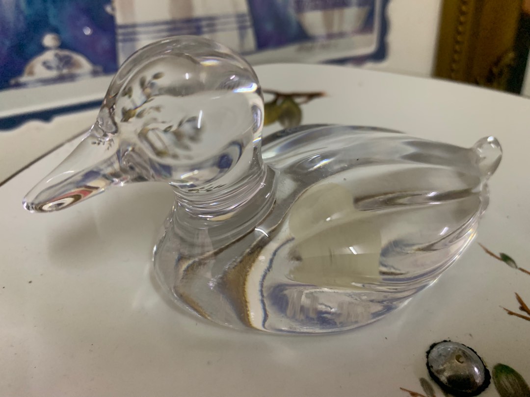 Vintage Princess House 24 Lead Crystal Duck West Germany., Furniture