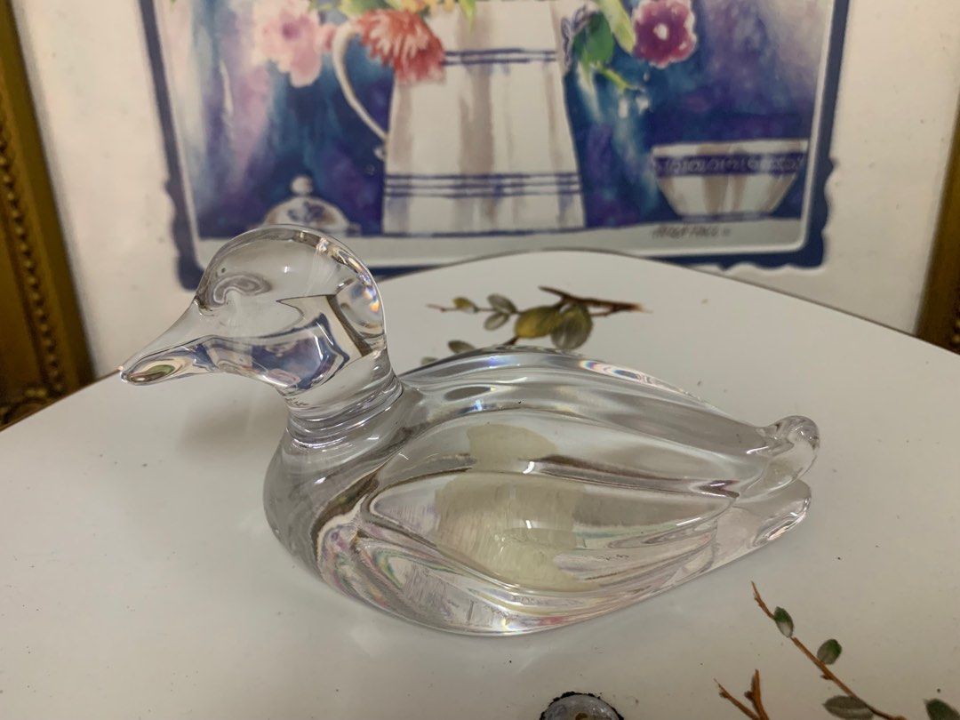 Vintage Princess House 24 Lead Crystal Duck West Germany., Furniture