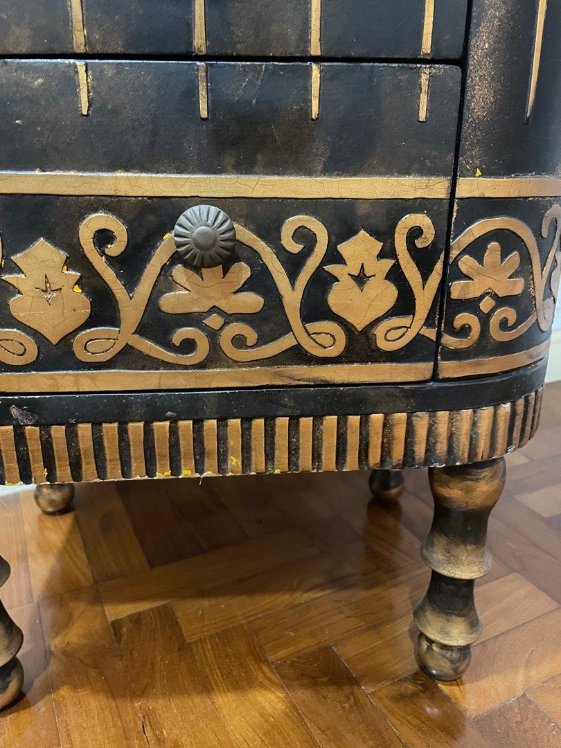 Vintage Style Hand Painted Tall Furniture & Home Living