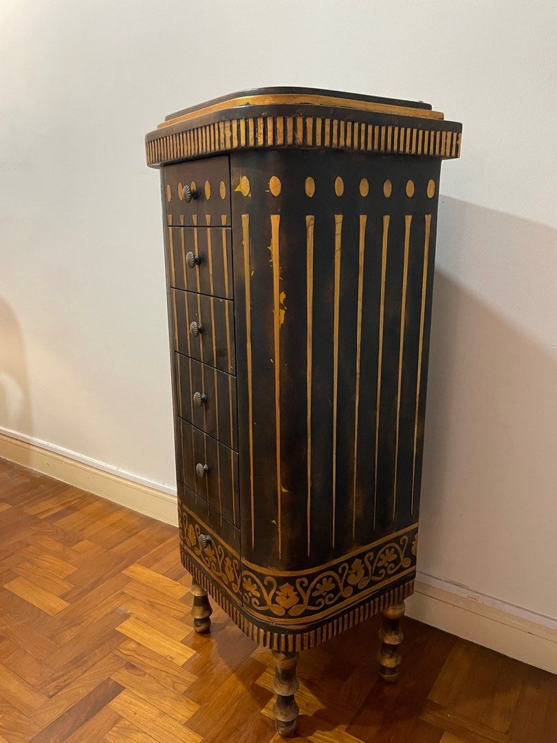 Vintage Style Hand Painted Tall Furniture & Home Living