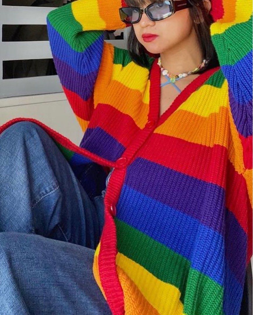 WC Knitted Rainbow Cardigan Limited Edition