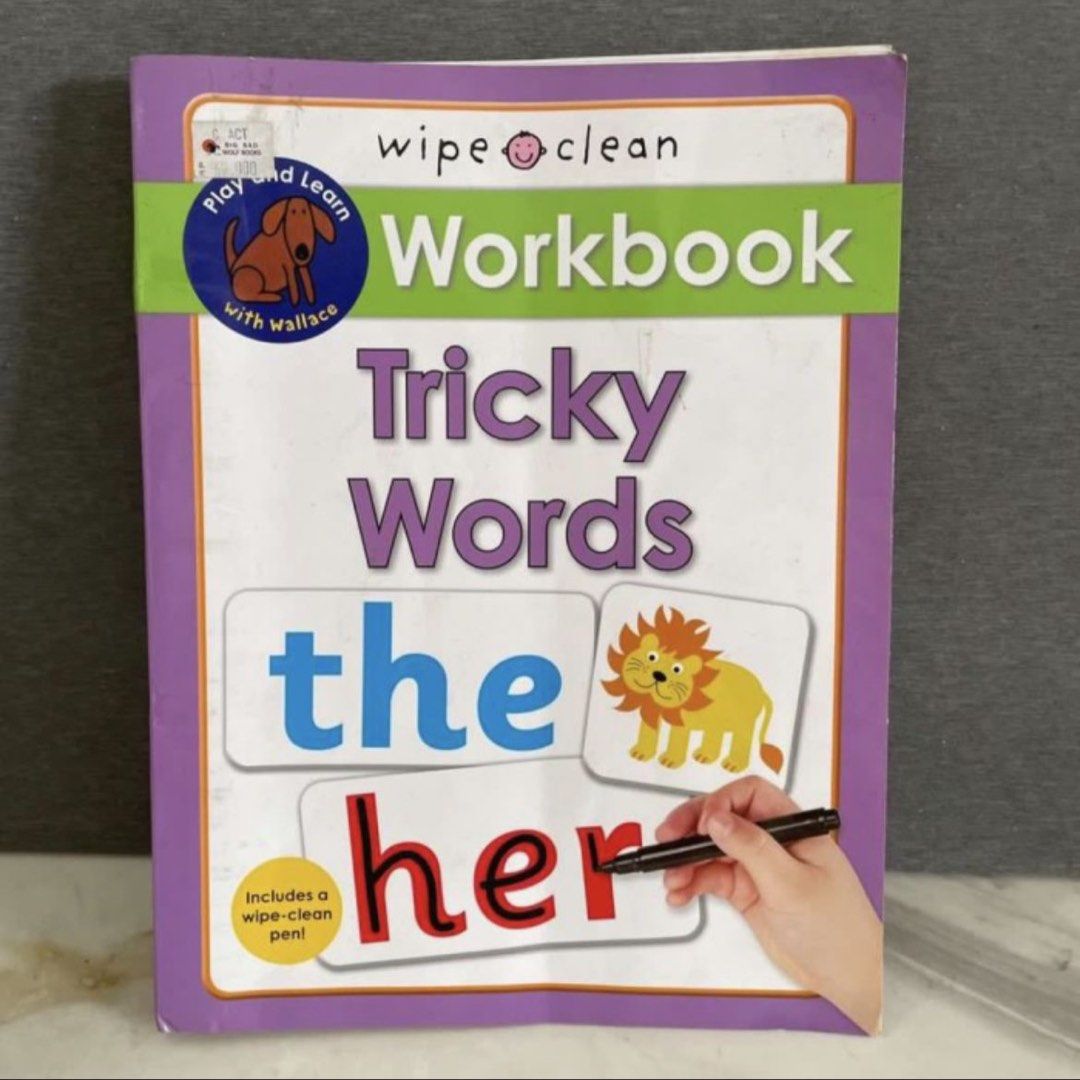 Wipe clean tricky words workbook / activity book, Buku & Alat Tulis