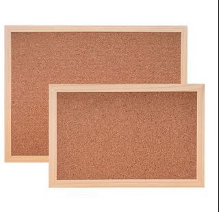 4 x Small Cork Board With Accessories Wall Hanging Pin Board 28.5cm x  21.5cm