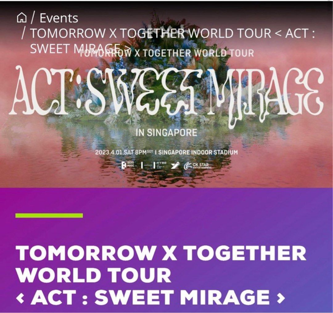 WTT TXT WORLD TOUR SINGAPORE, Tickets & Vouchers, Event Tickets on